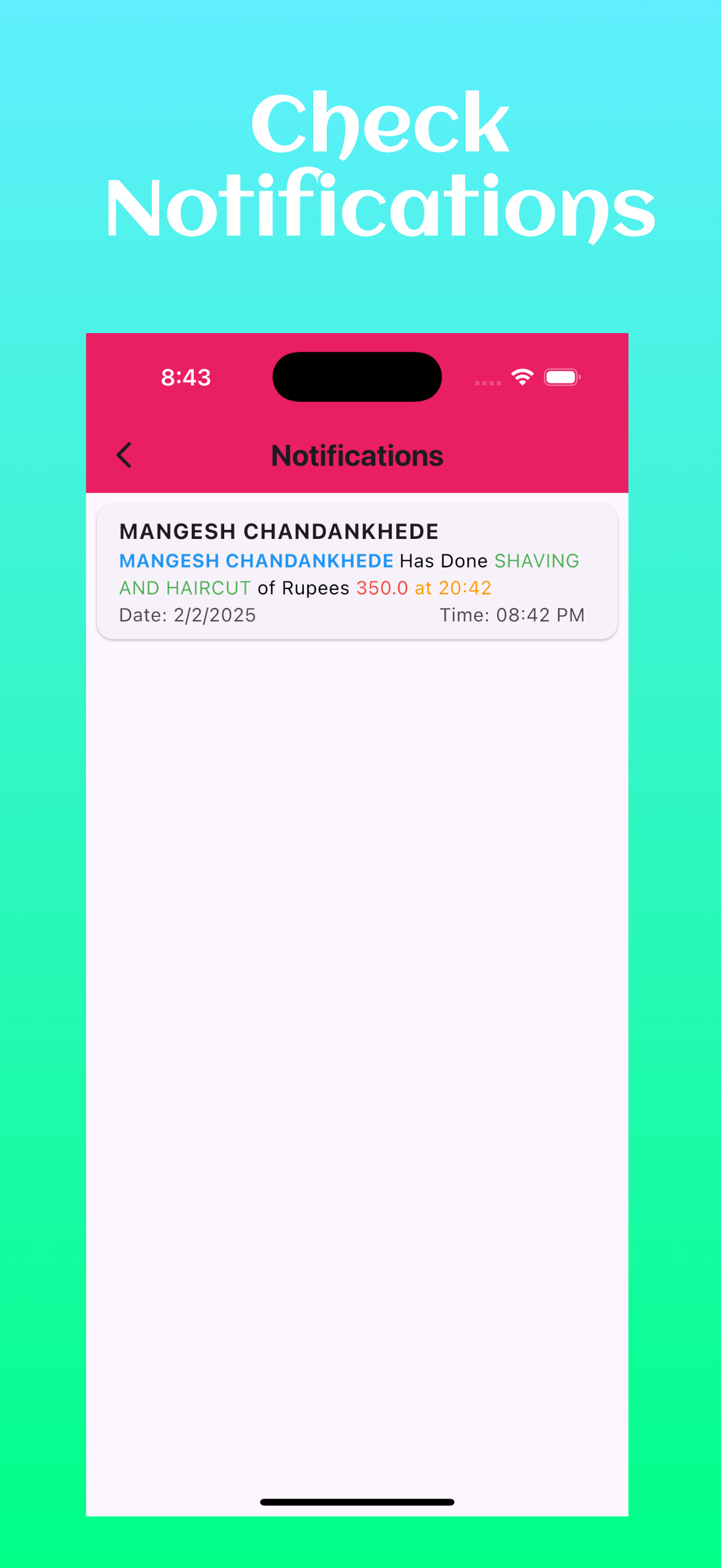 PS Hair Salon App Additional Features